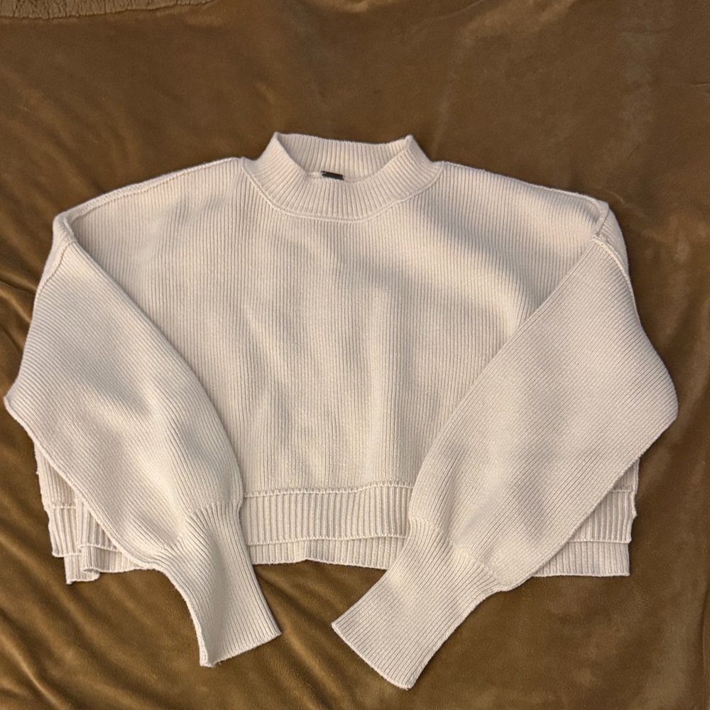 FP Movement by Free People Cream Turtleneck Sweater